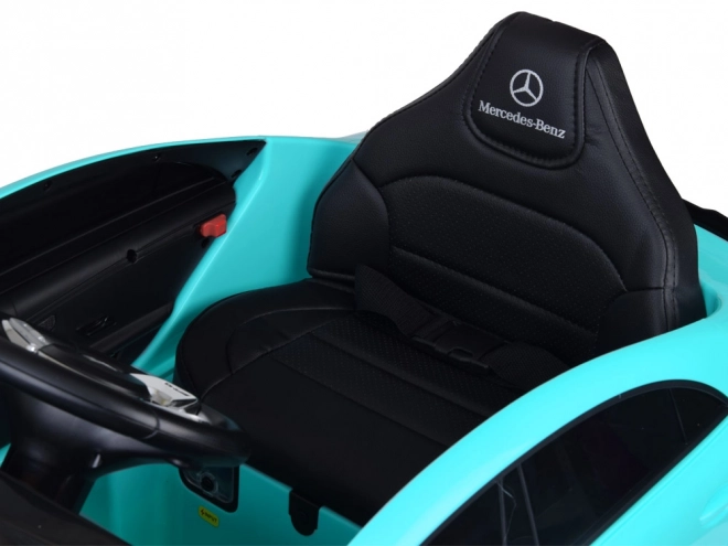 Detské elektrické auto Mercedes AMG CLA 45s s hojdačkovým efektom – Modrá