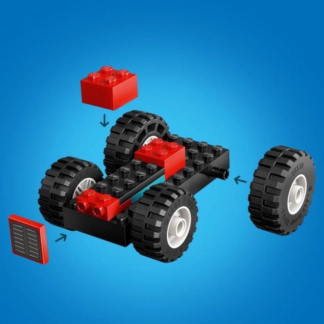 Lego City Červený traktor s prívesom a ovcou