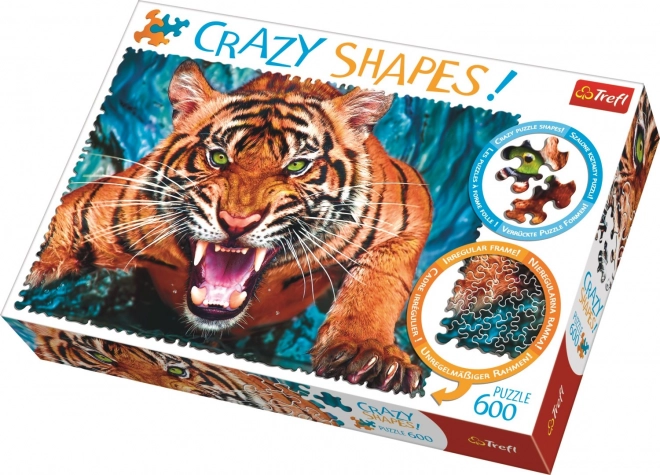 Crazy Shapes puzzle Útok tigra 600 dielikov