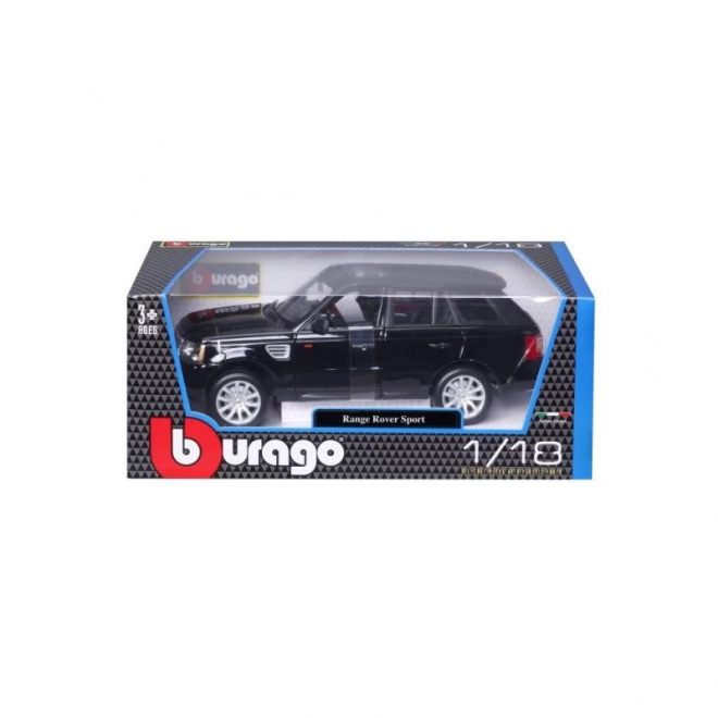 Bburago Range Rover Sport čierna v merítku 1:18