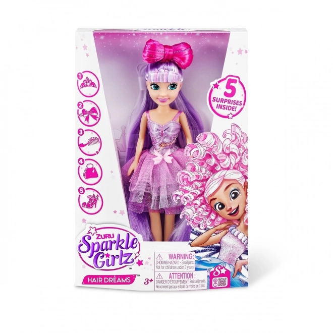 Bábika Sparkle Girlz Vysnívané Účesy 26 cm