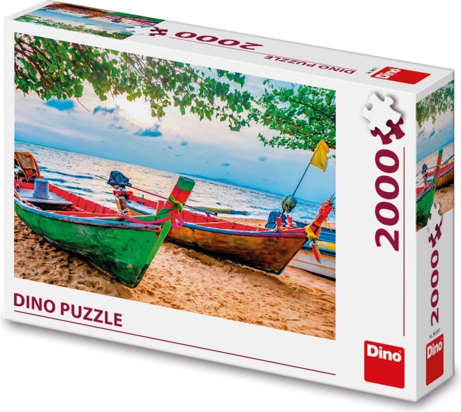 Puzzle rybárske loďky 2000 dielikov