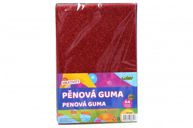 Pěnová guma A4 glitter