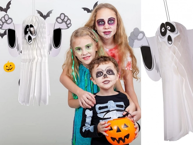 Halloweenská 3D papierová dekorácia duch