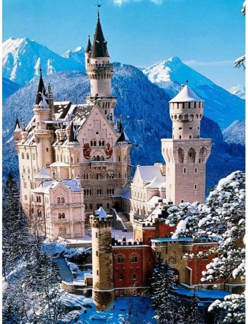 Diamantové maľovanie zámok Neuschwanstein v zime