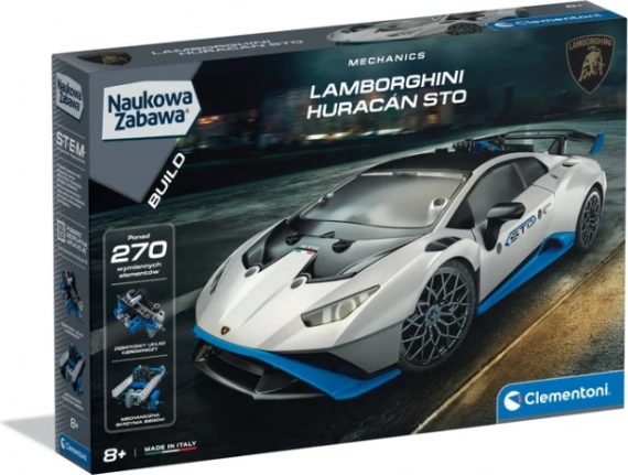 Stavebnica mechanické laboratórium LAMBORGHINI Huracán STO – poľská verzia od Clementoni