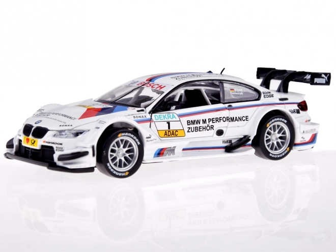 Kovový športový model BMW M3 DTM v mierke 1:32 so zvukmi a svetlami