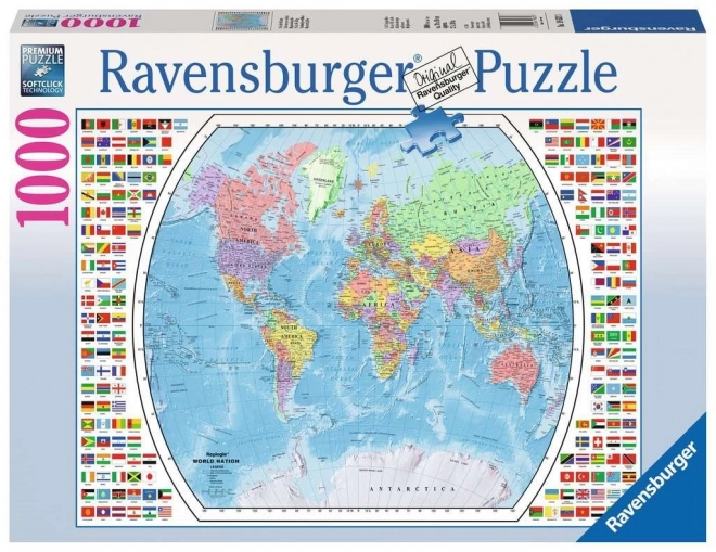 Politická mapa sveta 1000 dielikov