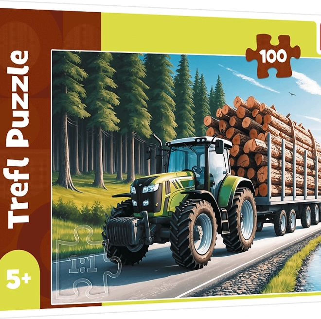 Puzzle Lesný traktor 100 dielikov