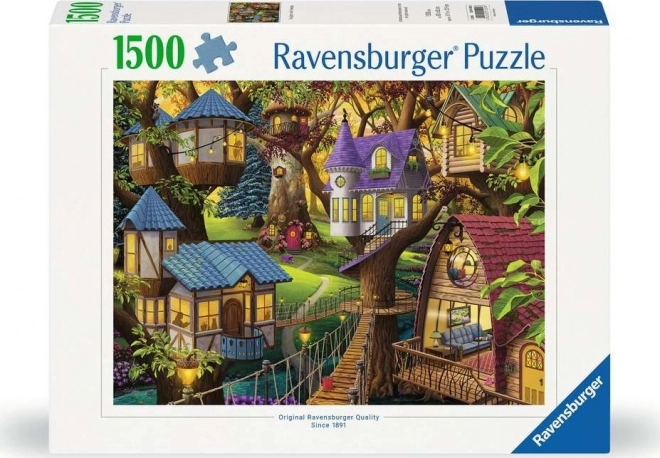 Puzzle Súmrak v korunách stromov 1500 dielikov