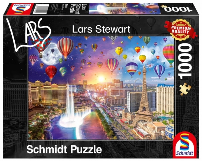 Puzzle Deň a noc: Las Vegas 1000 dielikov