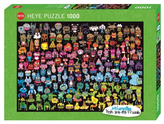 Dúhové Doodle puzzle 1000 dielikov