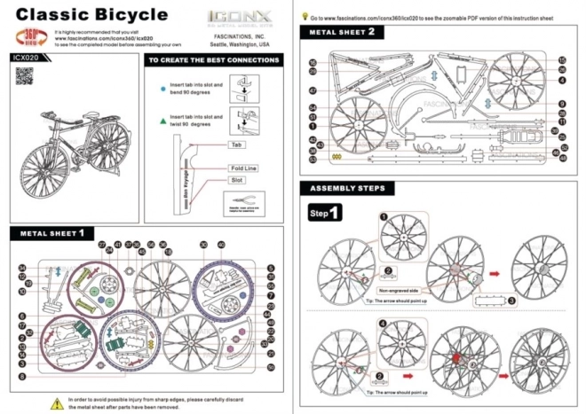 Metal Earth 3D Puzzle Bicykel (Iconx)