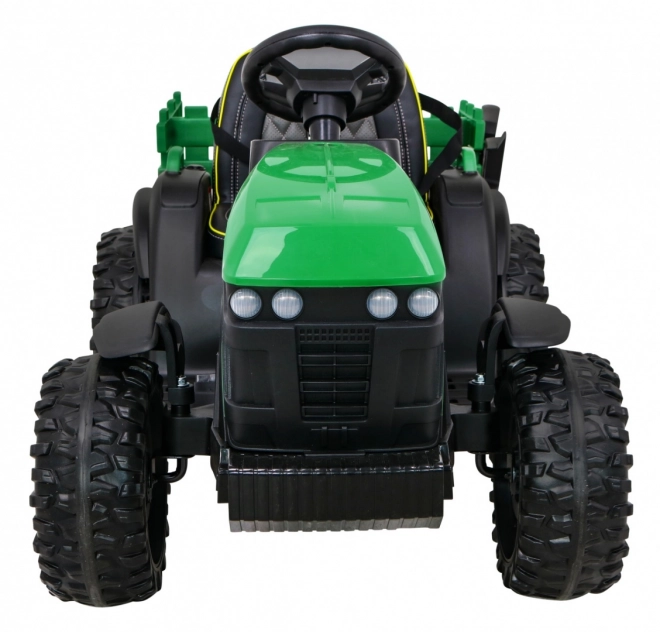 Titanový traktor s prívesom zelený