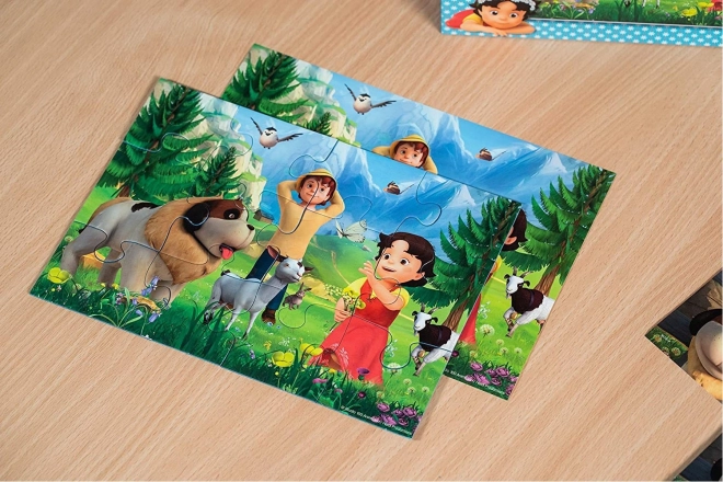 Ravensburger puzzle Heidi: Spoločný čas na horách