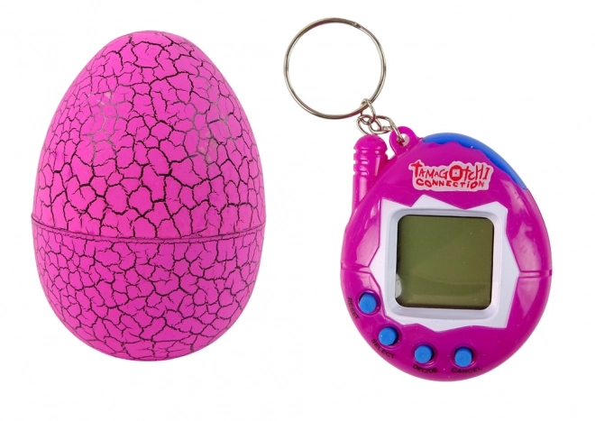 Tamagotchi v ružovom vajíčku elektronická hra so zvieratkom