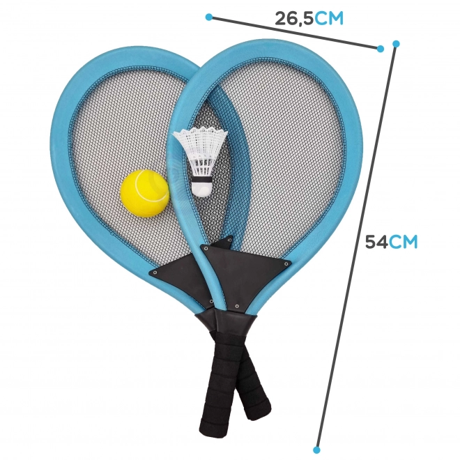 detská športová sada rakiet na tenis a bedminton Woopie