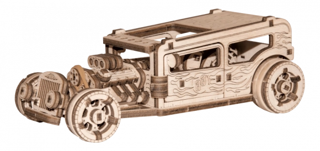 Drevené 3D puzzle - Hot Rod auto