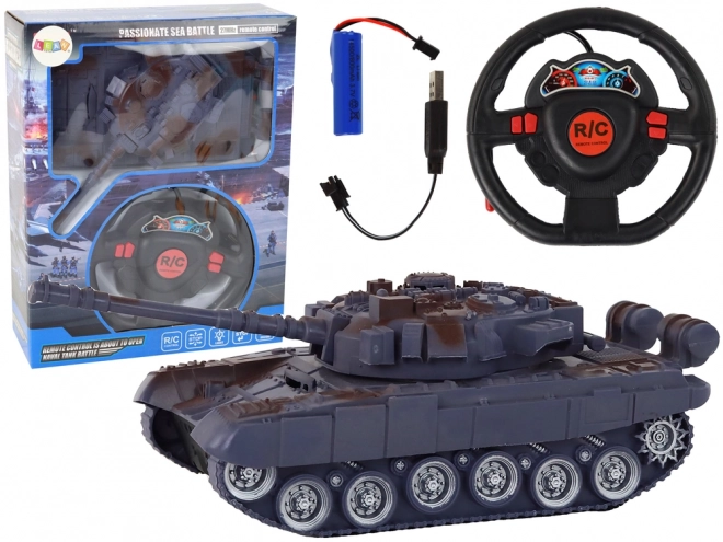 Závodný tank R/C so svetlami a zvukom 1:18