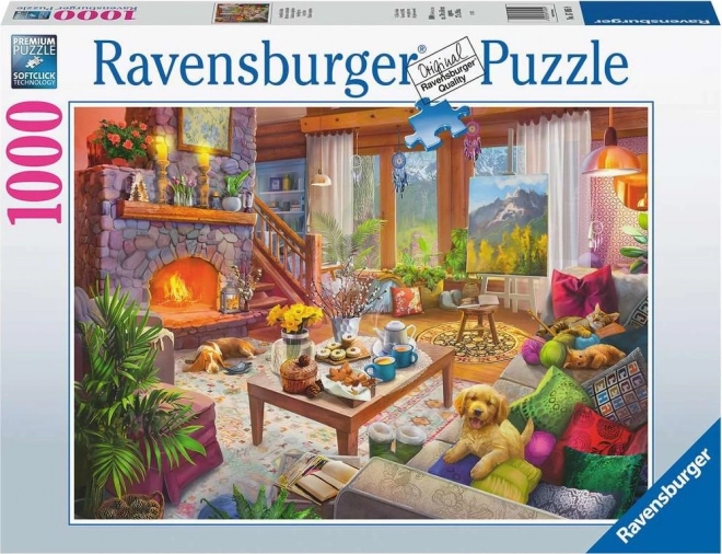 Ravensburger puzzle Utešená chata 1000 dielikov