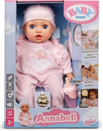bábika baby born annabell 43 cm s elektronickými funkciami