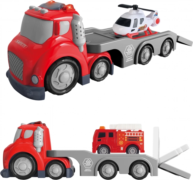 Červená Hasičská Dodávka CITY TRUCK so Zvukovými a Svetelnými Efektmi