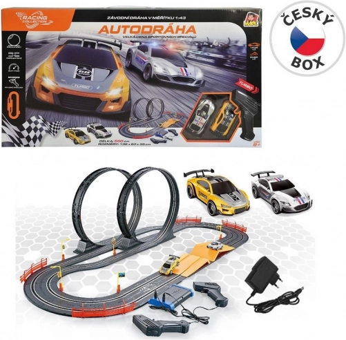 Pretekárska dráha Racing Collection 560 cm s lopingmi a dvomi autami