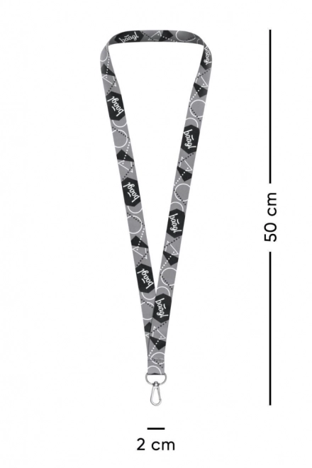 Prívesok na kľúče dlhý – Lanyard, šedý