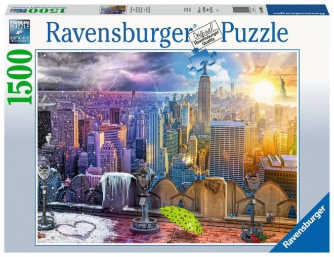 Ravensburger puzzle 1500 dielikov - New York v lete a zime