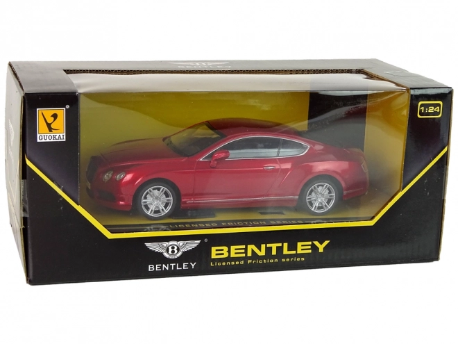 Červené auto Bentley 1:24 s frikčným pohonom