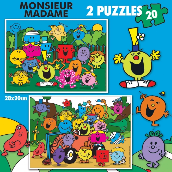 Educa Puzzle Monsieur Madame 2x20 dielikov