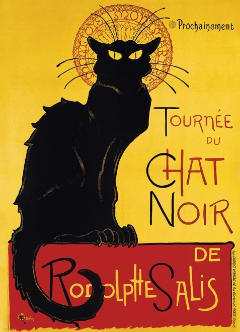 Puzzle Kabaret Le Chat noir - plagát 1000 dielikov