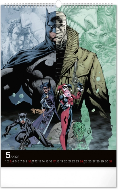 Nástenný kalendár Batman Dark 2026