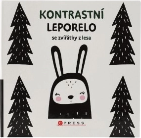Kontrastné leporelo s lesnými zvieratkami