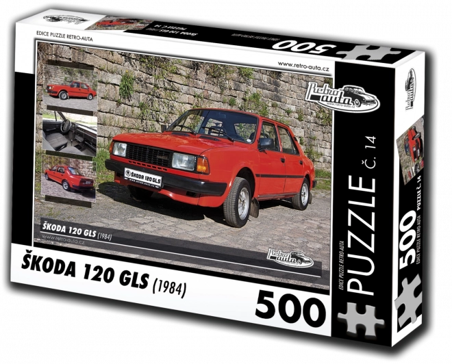 Retro autá puzzle Škoda 120 GLS (1984) 500 dielikov