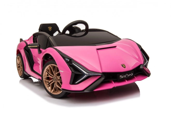 Lamborghini SIAN detské auto na batériu s ovládačom – Ružové