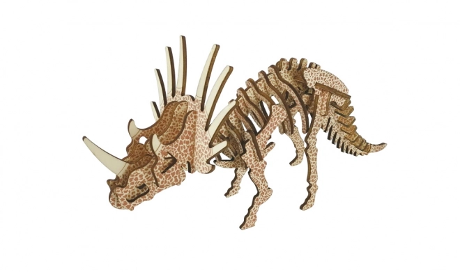 Drevené 3D Puzzle Triceratops