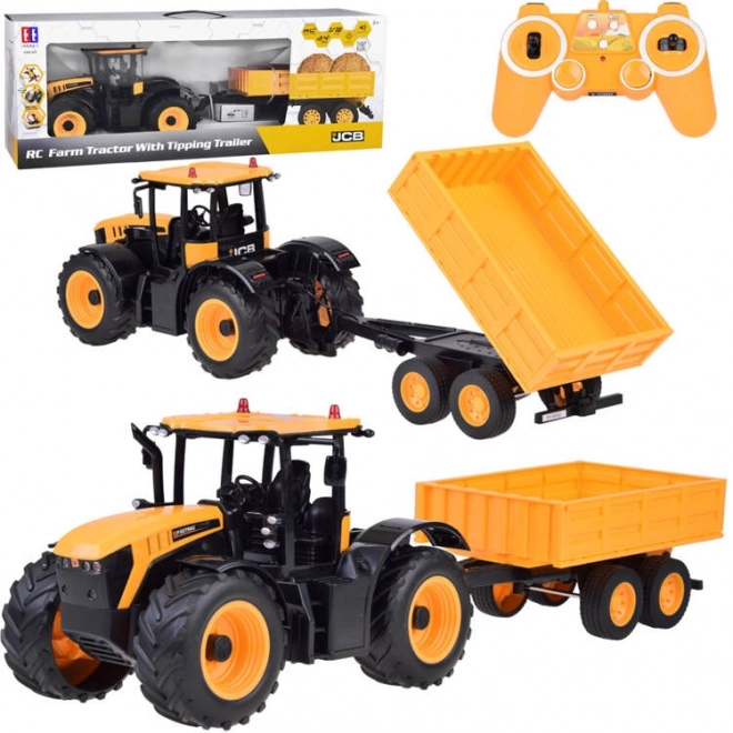 Jcb traktor s prívesom na diaľkové ovládanie