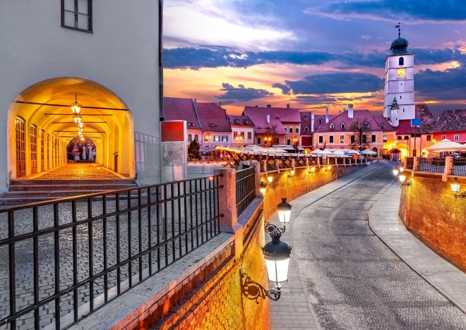 Puzzle Malé námestie, Sibiu, Rumunsko 1000 dielikov ENJOY