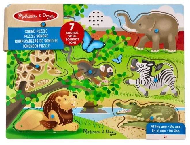 Dźwiękové puzzle Zoo zvieratá