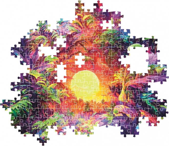 Puzzle Kompaktná Psychedelická Džungľa Úsvit