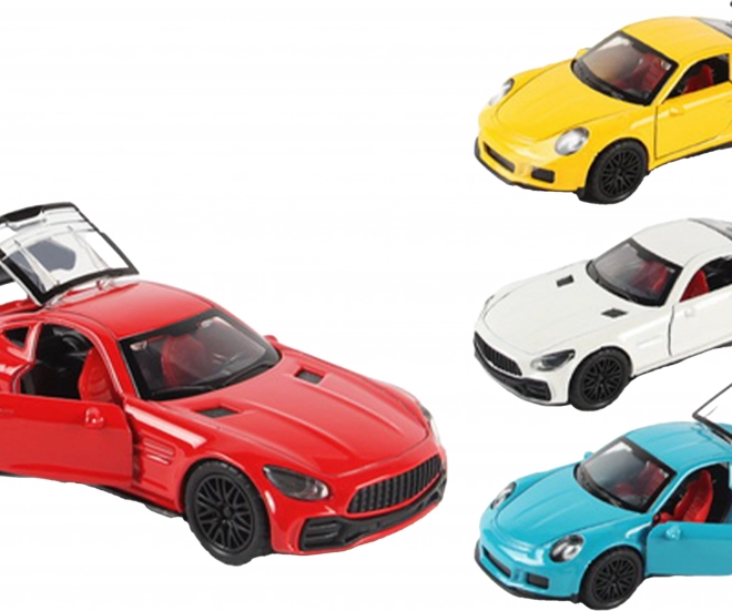 Kovové auto s otvárateľnými dverami 12 cm