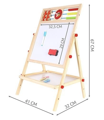 Drevená obojstranná tabuľa pre deti