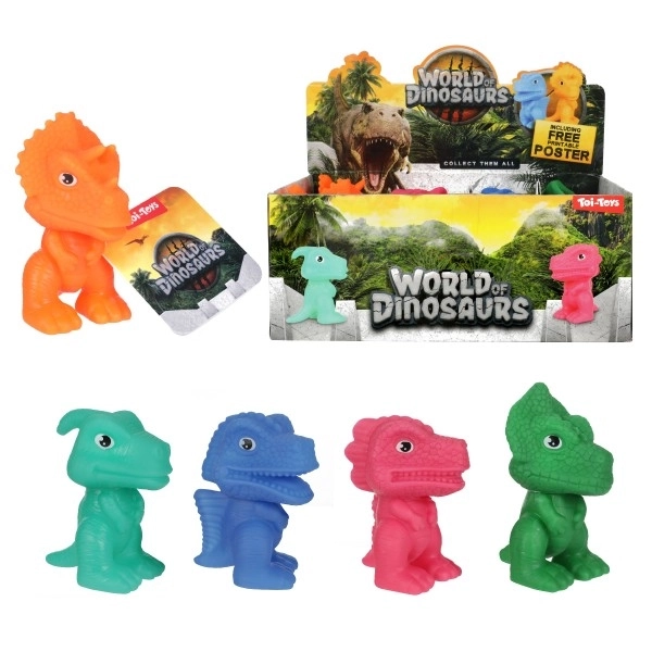 Gumové dinosaury 8cm - 5 druhov v balení