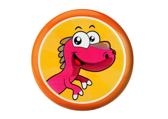 Lietajúci disk s dinosaurím motívom oranžový