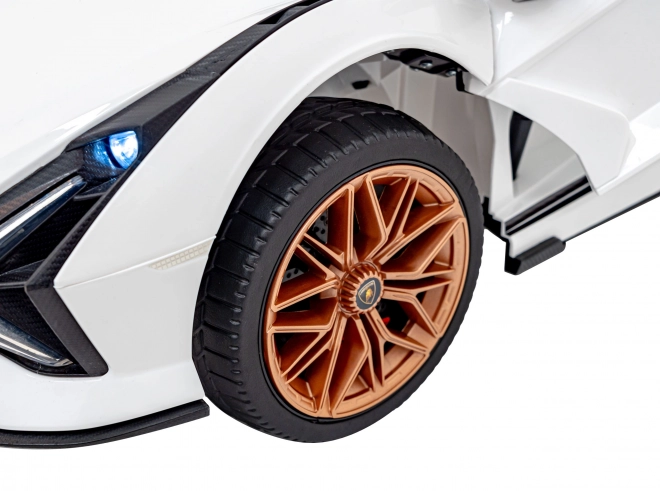 Lamborghini SIAN detské auto na batériu s ovládačom – Biele