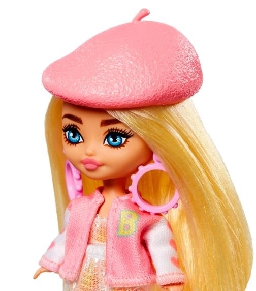 Elegantná bábika Barbie Extra Mini Minis s baretom