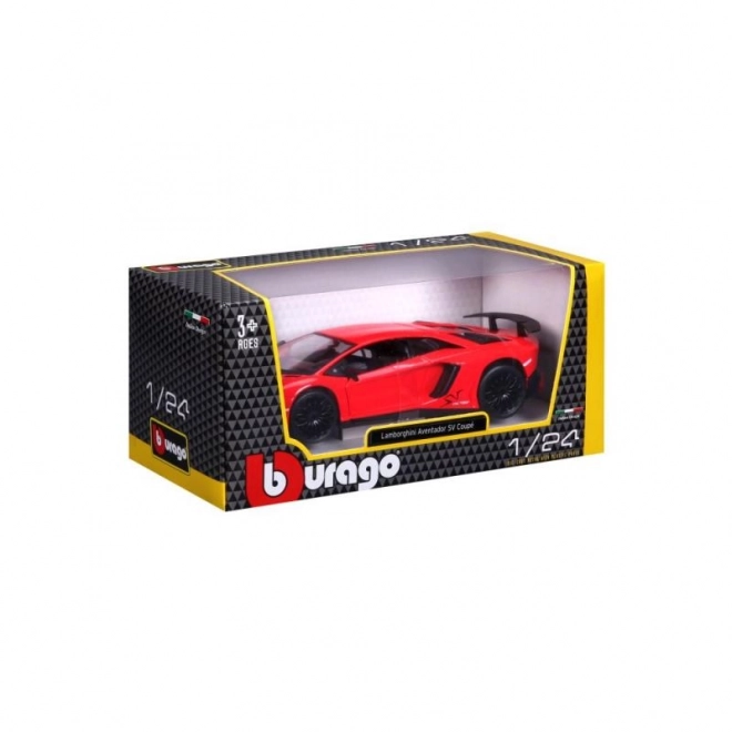 Bburago Lamborghini Aventador červené 1:24