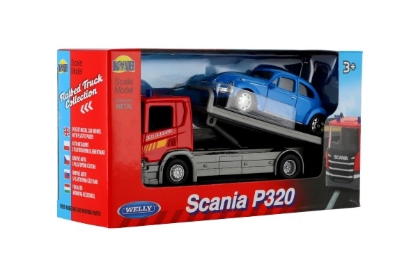 Auto odťahovka Welly Scania P320 s automobilom