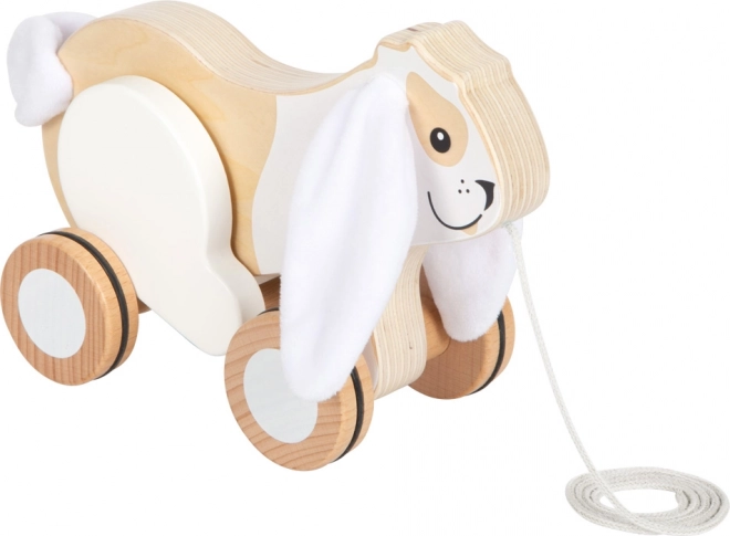 Drevená ťahacia hračka Králik so šušťavými uškami od Small Foot